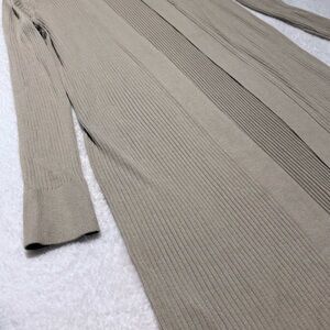 Ribbed Long Sleeve Knit Cardigan- Taupe